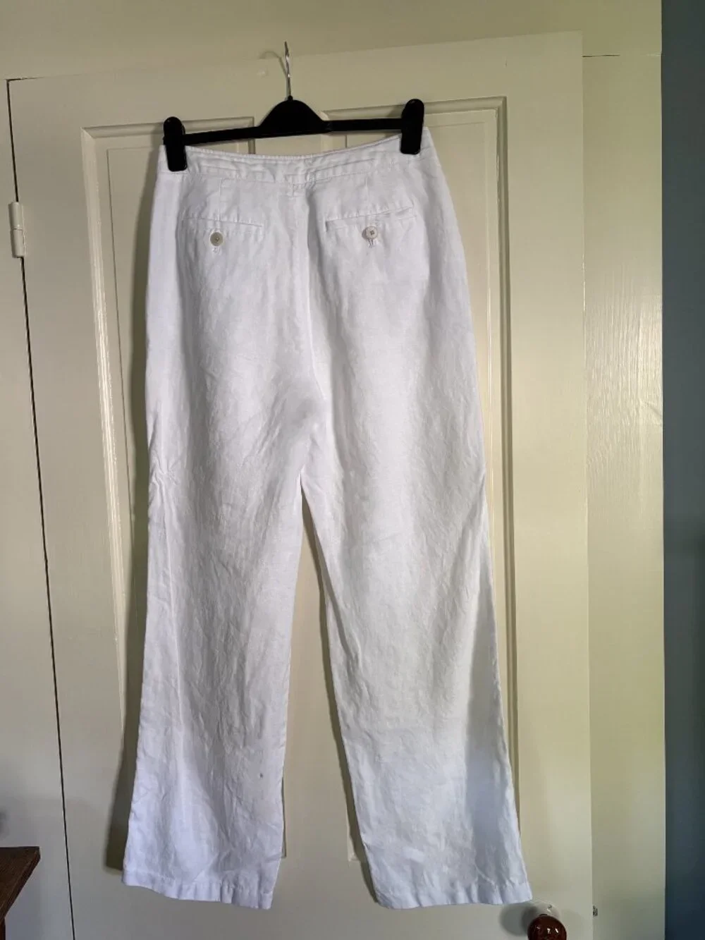 Banana Republic White 100% Linen Pants